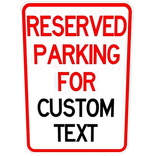Civil Service Supply Company Reserved Parking For (Custom Text) 12