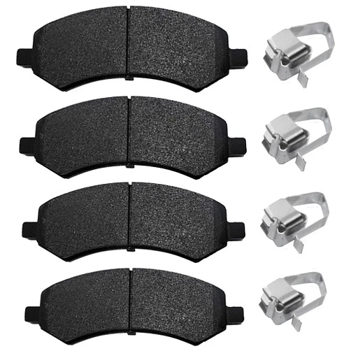 Rockplanet Front Brake Pads Set Compatible with Chrysler Aspen, Dodge Dakota Durango Ram 1500, Mitsubishi Raider, Ram 1500 Classic Automotive Replacement Brake Pads Semi-Metallic D1084