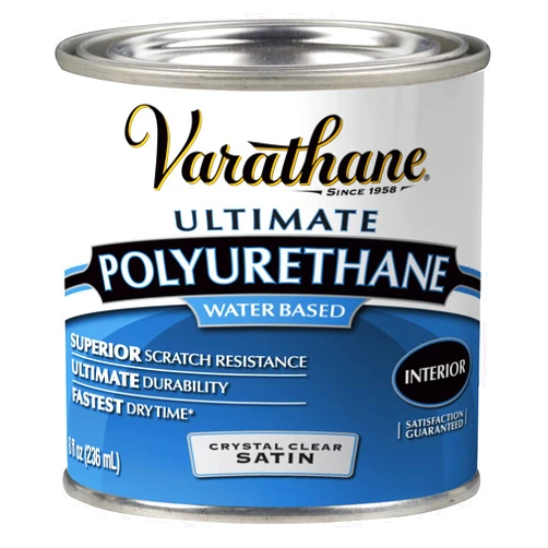 Varathane 200261H Water-Based Ultimate Polyurethane, Half Pint, Satin Finish