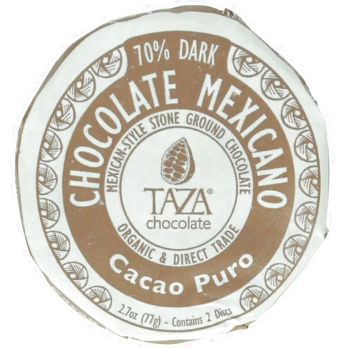 Taza Chocolate Organic Mexicano Disc 70% Dark Chocolate, Cacao Puro, 2.7 Ounce (1 Count), Vegan