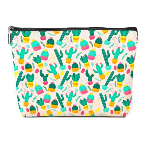 Jeilink Cute Lovely Succulent Cactus Makeup Bag Cactus Decor Plant Lover Gifts Gardening Gifts Christmas Birthday Gifts for Gardeners Women Friend BFF Sister Wife Mom Grandma Aunt Travel Toiletry Bag