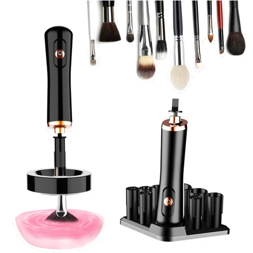 BCLYGH Makeup Brush Cleaner and Dryer Machine,Fast Electric Makeup Brush Cleaner Machine Automatic Brush Cleaner Spinner,Deep Cosmetic Brush Spinner for Brushes，Suit for Most Makeup Brush Sizes