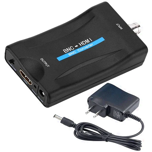 SAIZHUO BNC to HDMI Converter Adapter Female CVBS BNC HDMI Coax Connector Coaxial Composite Analog Video Audio Input 1080P Output HDCP Hook Security Camera DVRs Surveillance CVR AC1420 CCTV for Monitor HD TV