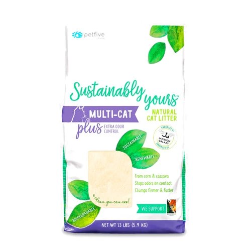 Sustainably Yours, Cat Litter Multi Cat Plus, 208 Ounce