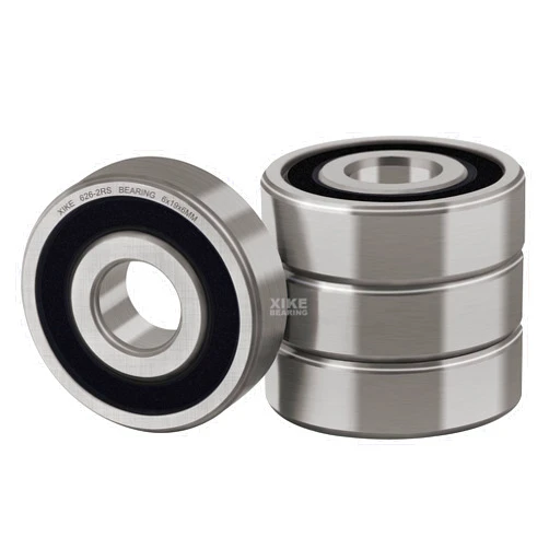 XiKe (4 Pack) 626-2RS Double Sealed Deep Groove Ball Bearings, 6x19x6mm, Pre-Lubricated for High RPM, Chrome Steel P6, ABEC 3