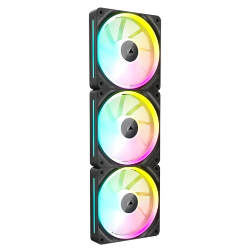CORSAIR iCUE Link LX120 RGB 120mm PWM Fans Triple Pack – Dual Light Loops – Includes iCUE Link System Hub – CORSAIR AirGuide Technology – Black