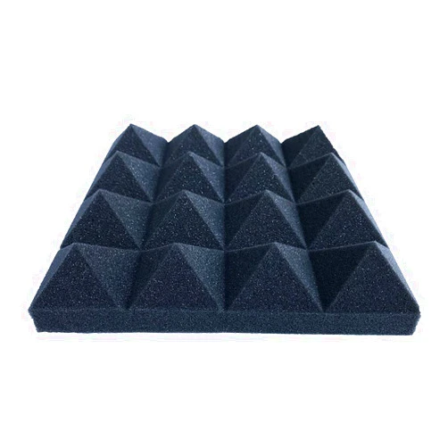 EASYFA Sound-absorbing Noise Sponge 25x25x5cm, Acoustic Foam Panels of High Density Black Purple Gray, Acoustic Panels 1pc(Black)