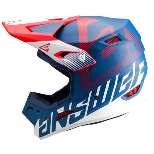 Answer Racing 447662 A23 AR1 V2 Bold Helmet: Red/White/Blue, S