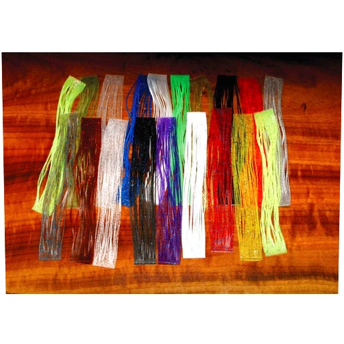 Hareline Dubbin Crazy Legs - Amber/Black Flake
