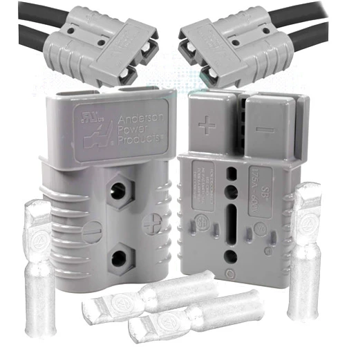 DAONEG (1 Pair) Anderson SB175 2-Pole Power Ground Quick Disconnect 175A (Grey (#4 SWG))