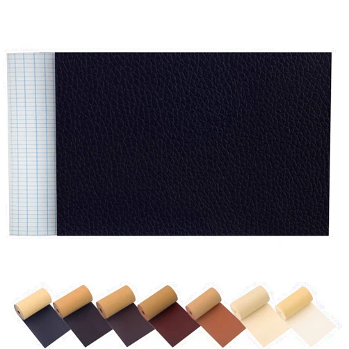 KJML DIY Leather Repair Tape Patch Kit for Furniture Couches 6X79inch Self-Adhesive Reupholster Patches Large for Couch Car Seats Sofa Vinyl Chairs Jackets Shoes Fabric Fix Tear(Black, 6X79 inch)