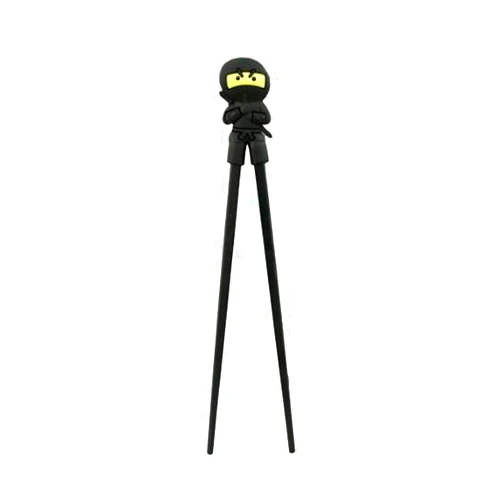 Happy Sales HSTC-NJABLK, Training chopsticks for beginners right or left handed, Black Ninja