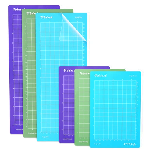 VIKDOOK Cutting Mat for Cricut Joy 4.5” X12” 4.5”X6.5” Variety Grip Sticky Cutting Mat Pack Blue Light Grip Green Standard Grip Purple Strong Grip 6 Mats Pack