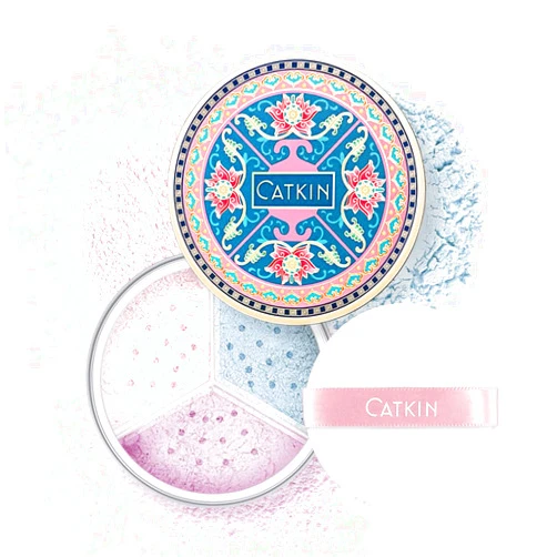 CATKIN Poreless Finish Loose Setting Powder Makeup, Translucent Matte Finishing Makeup for All Skin Tones, 3 Colors Even Skin Tone – 0.42 oz Includes Velour Puff