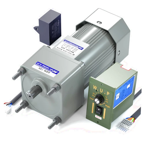 VQP High Torque AC Motor + Speed Controller + Gear Box, 250W Single Phase Electric Motor with Gearbox, Variable Speed Motor, Reversible Gear Motor with Control Box, 110V Geared Motor