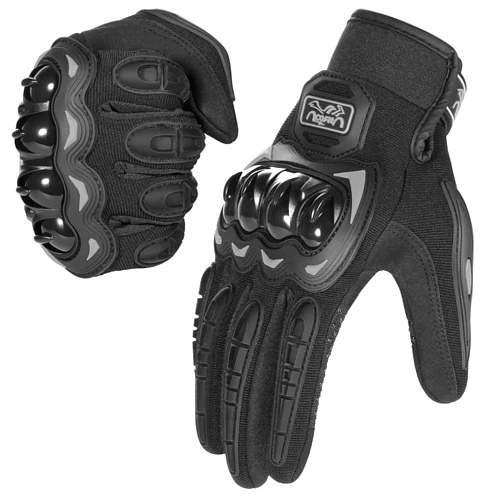 COFIT Motorcycle Gloves for Men and Women, Full Finger Touchscreen Motorbike Gloves for BMX ATV MTB Riding, Road Racing, Cycling, Climbing, Motocross - Black XL