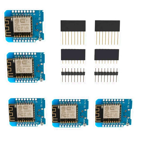 HiLetgo 5pcs Mini ESP8266 ESP-12F Mini NodeMCU Lua 4M Bytes WiFi Module with Pin Headers