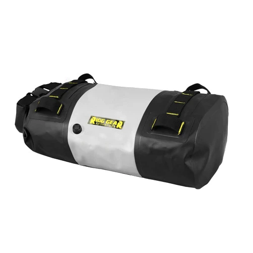 Nelson-Rigg Hurricane Waterproof Dry Roll Bag 10L, Roll Top, includes straps to attach to vehicle, air purge valve Black/Gray
