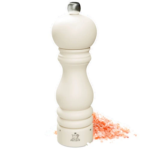 Peugeot Paris u'Select 7-inch Salt Mill - Manual Rock Salt Mill with Adjustable Precision Grinding, Stainless Steel & Beechwood, Sustainable & Elegant Kitchen Tool - NEW 2024 Color (Ash)