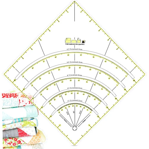 HYQO Acrylic Ruler for Cutting Fabric - Quilt Rulers for Quilting Sewing Supplies Multifunctional Ruler for Sewing Fabric Ruler Curve Ruler Quilting Tools - Quilting Square Ruler Sewing Rulers for Quilting