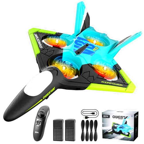 4DRC V31 RC Plane 2.4Ghz Foam Remote Control Airplanes Helicopter Quadcopter for Kids Toys Beginners,Spinning Drone,Gravity Sensing,Stunt Roll,Cool Light,Gifts for Kids