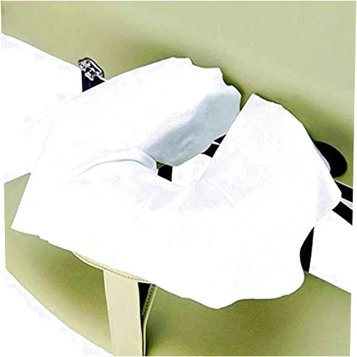 HUINI Disposable Headrest Covers Soft Face Cradle Covers Non-Sticking for Massage Tables & Chairs 50Grams (16x12 Inch (Pack of 100))