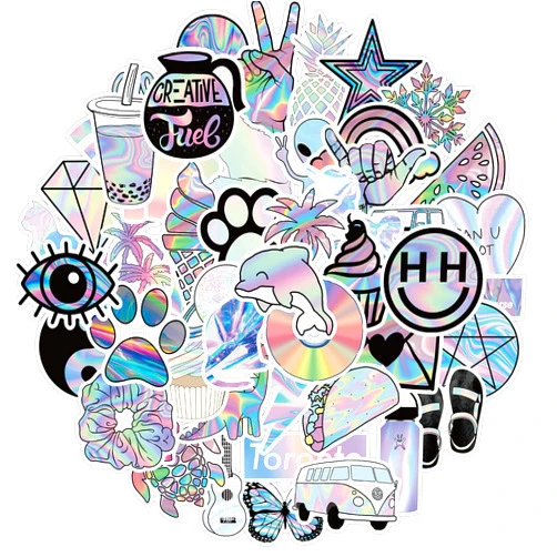 Tuqiso Cute Stickers for Water Bottles, 50 Pack Cute Vsco Vinyl Aesthetic Waterproof Stickers Laptop Hydroflask Skateboard Computer Stickers for Teens Kids Girls
