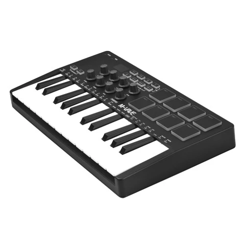 Summina MIDI Keyboard 25-Key MIDI Control Keyboard Mini Midi Keyboard Mini Portable USB Keyboard Midi Keyboard Miniwith 25 Velocity Sensitive Keys 8 RGB Backlit Pads 8 Knobs