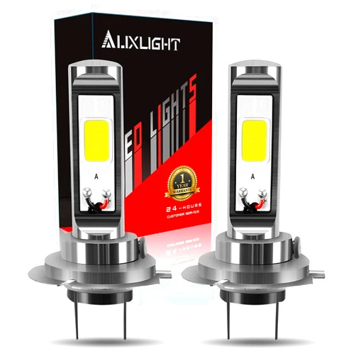 AUXLIGHT H7 H7LL LED Fog Light Bulbs 6000K Xenon White, Super Bright High Power COB Chips LED Fog Daytime Running Lights DRL Bulbs Replacement for Cars, Trucks (Pack of 2)
