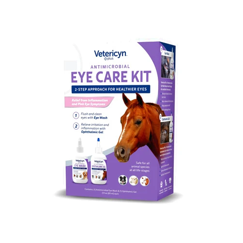 Vetericyn Plus All Animal Eye Care Kit | Eye Wash and Ophthalmic Gel Bundle to Flush, Lubricate, and Relieve Eye Irritations for Dogs, Cats, Horses, and All Animals. 3 Fl. Oz. Each (2 Count)