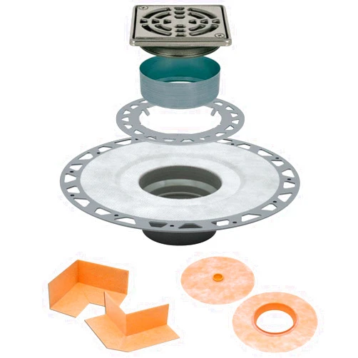 Schluter Systems Kerdi Shower Drain Kit - 4 Inch Grate