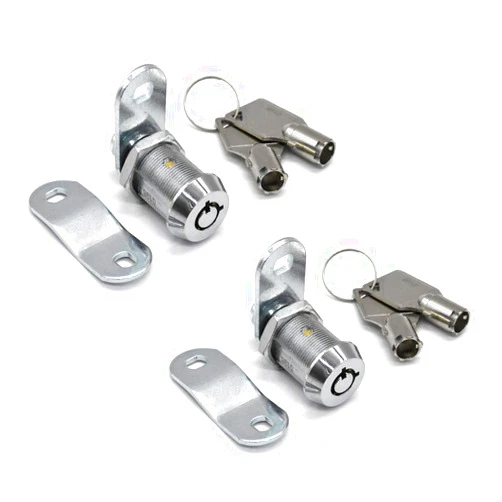 NIANNIAN 2Pcs Tubular Cam Lock 1 inch Cabinet Lock Keyed Alike with Chrome Finish for Vending Machine Tool Box Mailbox ATM