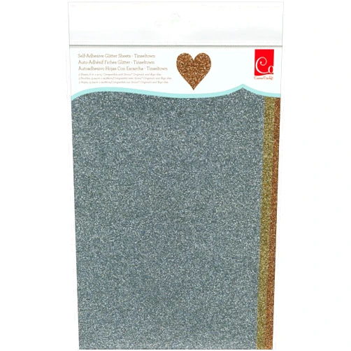 Cosmo Cricket COS-GS-68234 Tinseltown Adhesive Glitter Sheets, 6 by 9-Inch, 3 Sheets, Jewel Tones