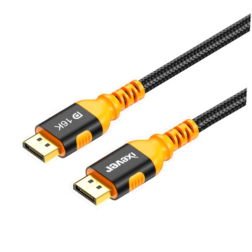 IXEVER 16K DisplayPort Cable 2.1 10FT, 16K@60Hz 8K@120Hz 4K@240Hz HDR10, HDCP, DSC 1.2a DP 2.1 2.0 Cable Cord 80Gbps for FreeSync G-Sync Video Card Monitor
