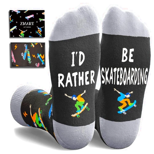 Zmart Outdoor Gifts for Men Women - Funny Socks for Hunter Runner Skater Hockey Lovers