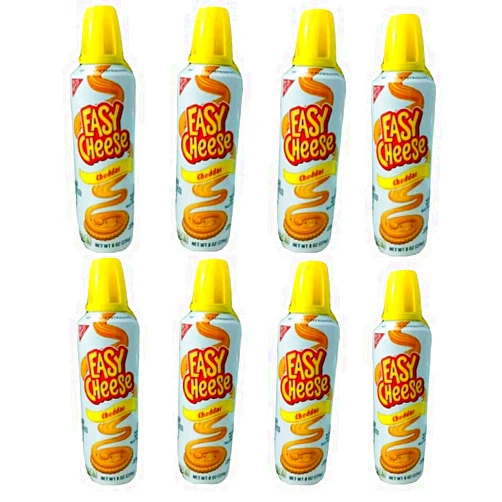 EASY CHEESE PACK OF 8 - Nabisco Easy Cheese Cheddar, 8.0 OZ