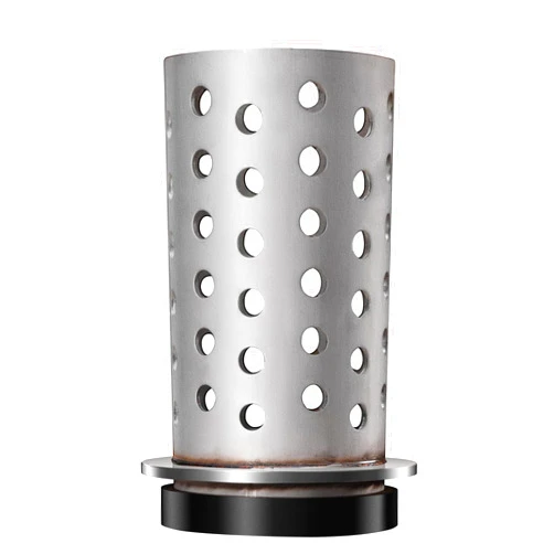 DZQ Perforated Casting Flask Vacuum Casting Stainless Steel Wall Flanged with Rubber Sprue Base(4