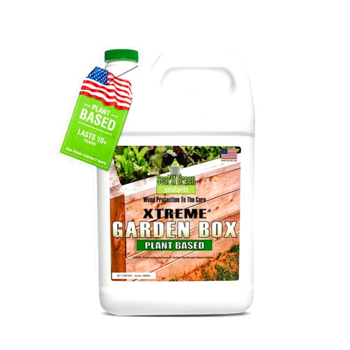Seal It Green Garden Box Sealer | FDA Food Contact Safe Plant-Based Wood Sealant for Raised Beds, Planters & Pet Houses. Protects All Wood Types from Water & Weather Damage | Eco-Friendly Sustainable Solution