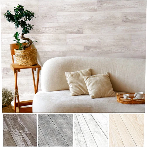 Urban Decor MagicWood Urban Decor Wall Panels, Easy Peel and Stick self Adhesive Tiles for Kitchen Bedroom Doorways Backsplash Planks with Vintage Farmhouse Wood Pattern (Oak)
