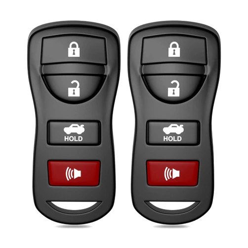 VERYOH 4 button Car Keyless Entry Remote Key Fob Fits for Nissan 350Z Altima Armada Maxima Murano Pathfinder Sentra Versa Quest Infiniti QX56 EX35 FX35 FX45 G35 FCC ID: KBRASTU15, CWTWB1U733 (Pack of 2)