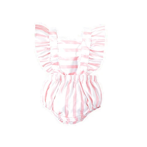 JOPGEEY Baby Girl Summer Clothes Infant Girl Romper Cute Baby Girl Outfits with Bow Cotton Linen Outfits 0-24 months