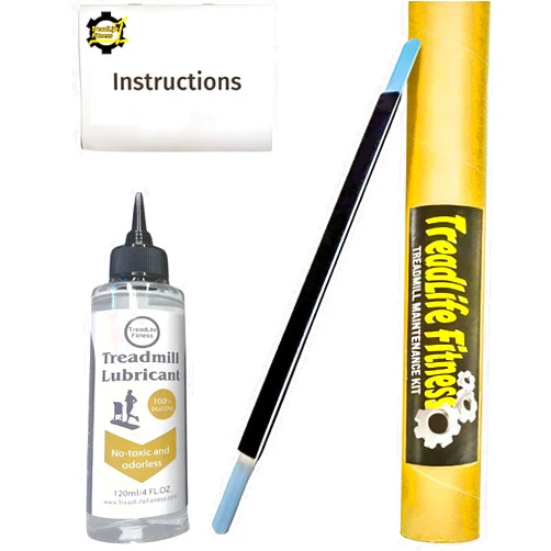 TreadLife Fitness Treadmill Maintenance Kit | 1 Year Supply of Treadmill Lubricant for Belt | 100% Silicone Lube | Extra Wide TruLube Applicator Wand | Directions Included