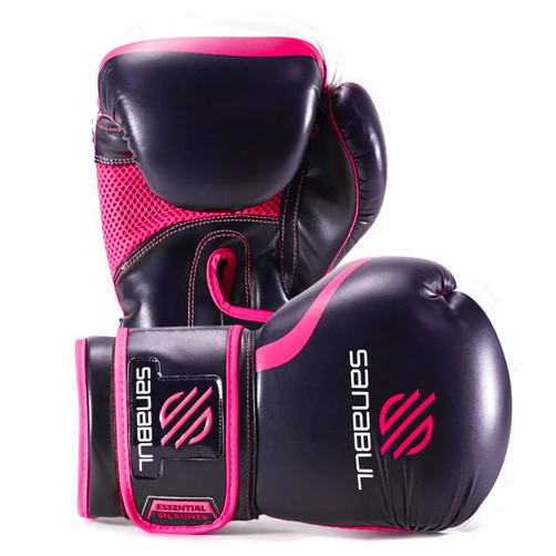 Sanabul Essential Gel Boxing Gloves | Kickboxing Gloves for Men & Women | Boxing Training & Sparring Gloves Muay Thai and Heavy Bag Training