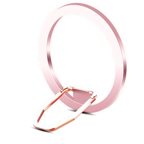 TACOMEGE Portable Magnetic Ring Holder for iPhone 15 14 13 12 Series, Strong Magnetic Finger Phone Grip Stand for MagSafe case, Phone Kickstand Pink