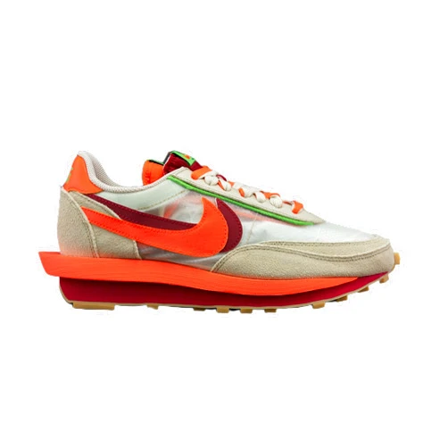 Nike x Sacai x Clot LDWaffle - Net / Orange Blaze / Deep Red / Green Bean