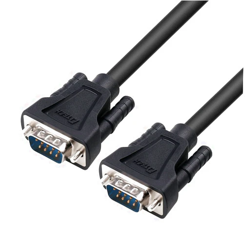 DTech RS-232 Cable 10ft RS232 Serial Cable Male to Male 9 Pin DB9 Cord Straight Through