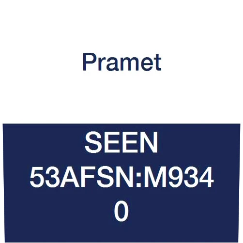 Pramet SEEN 53AFSN:M9340 Stainless Steel and Super Alloys (M35,S25) Carbide Milling Insert, Flat Top, Square, CVD, 90 Degree Square, Black (Pack of 10)