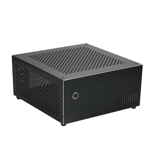 Goodisory SR01 Aluminium Mini-ITX HTPC Soft Router Computer Case Support 6 COM Port (Black)