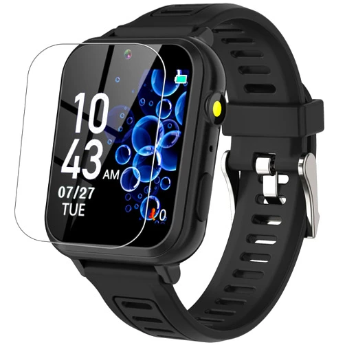 Wiszodet Kids Game Smart Watch, with 24 Games HD Touchscreen Video Camera Music Player Pedometer Flashlight Alarm Clock Storybook, Birthday Gifts for 5-12 Year Olds Boys Include Screen Protector Black