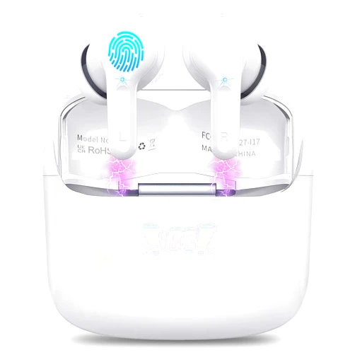 Ordtop Wireless Earbud, Bluetooth Headphones 5.3 NEW 40H Ear Buds Bass Stereo Earphones Noise Cancelling Earbud with 4 ENC Mic, in-Ear Bluetooth Earbud USB-C LED Display IP7 Waterproof Sport for Android iOS
